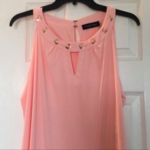 NWT Ivanka Trump peach sleeveless top sz Large L